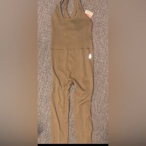 NWT Free People Movement Free Throw Onesie in Mushroom